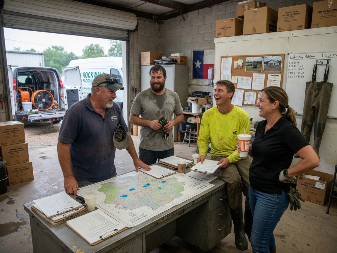 Flood Water Extraction in The Shores —, TX 75087