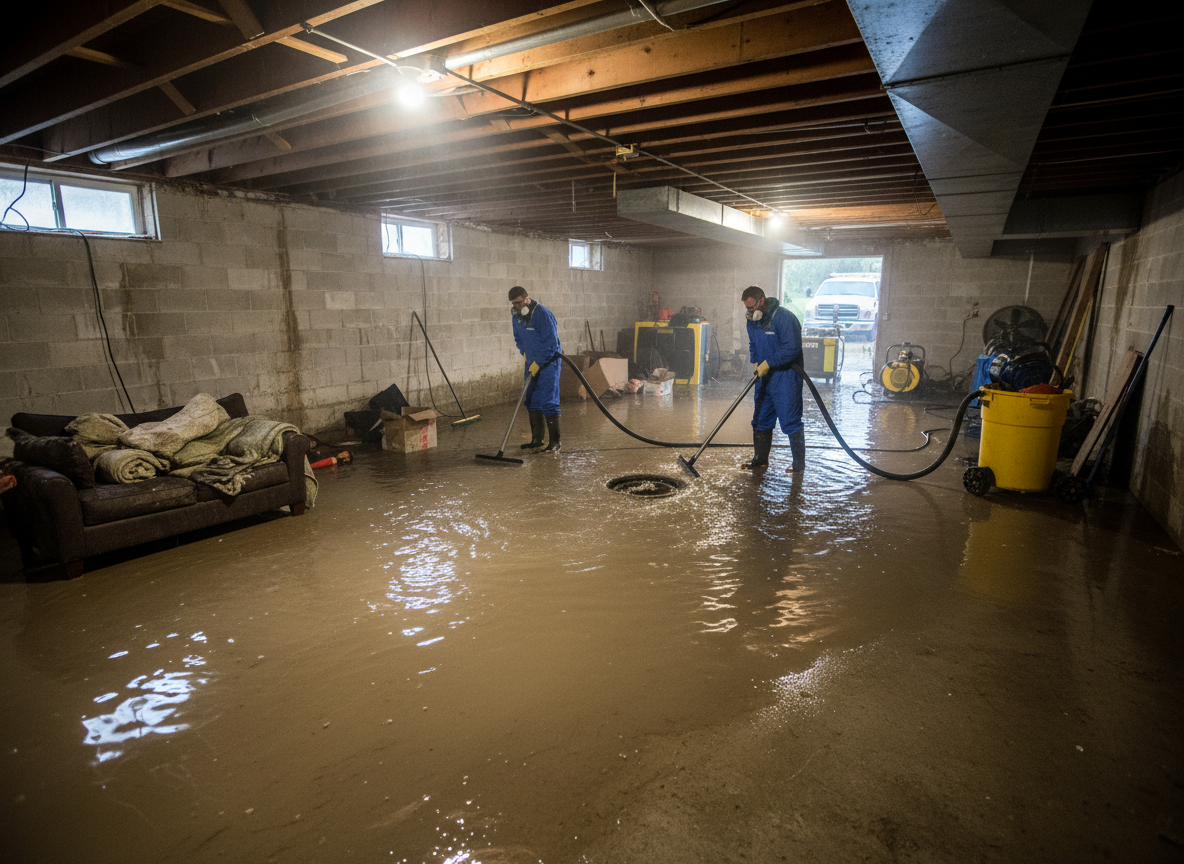 Basement Flood Cleanup in Rockwall, TX