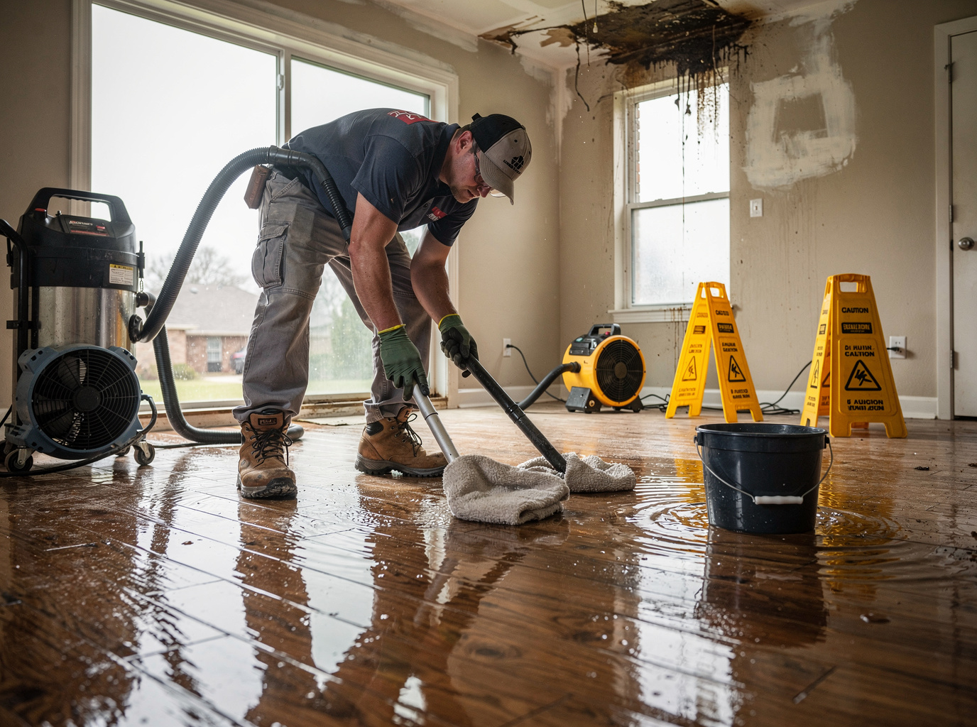 Roof Leak Water Cleanup in Rockwall, TX